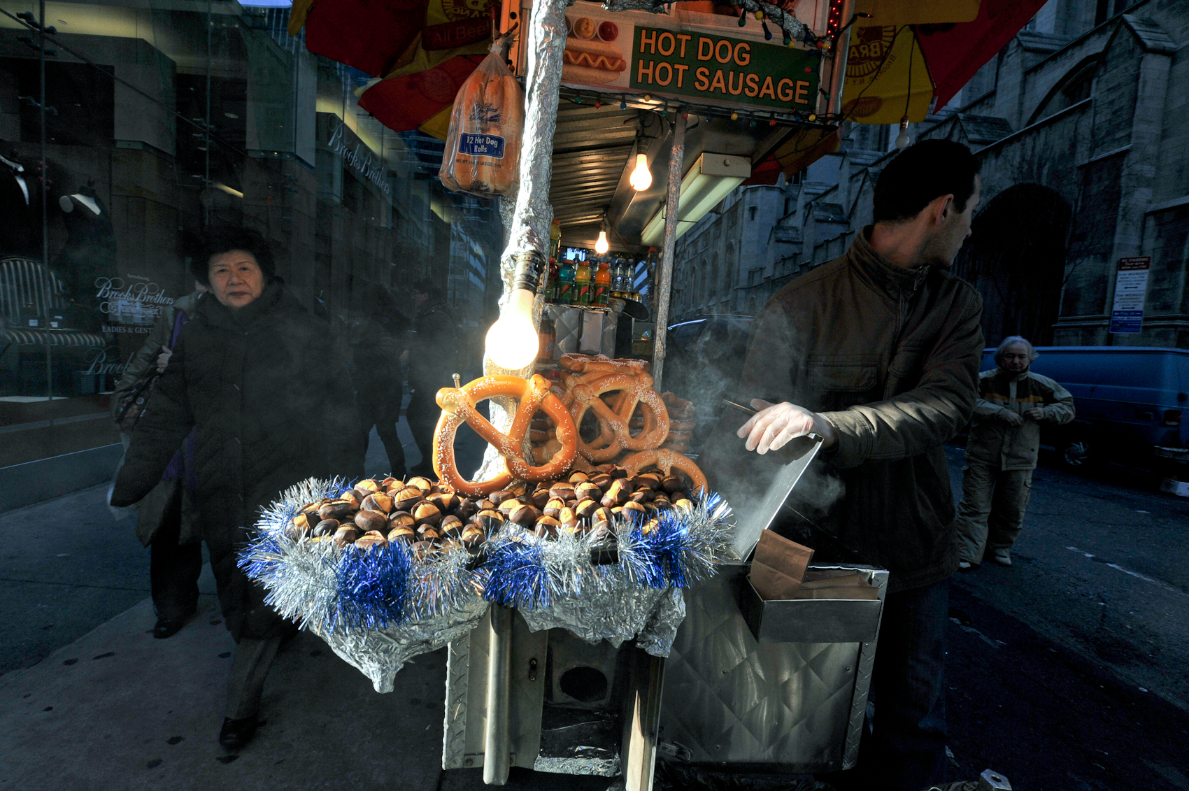 Hot dog stand, New York
